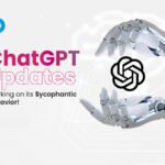 Robot hands surrounding ChatGPT logo with the text ChatGPT Updates, Working on its Sycophantic Behavior