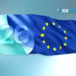 iOS 26 logo with EU flag representing feature delays in Europe due to Digital Markets Act