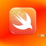 Swift logo representing cross-platform app development for iOS and Android with Tech Detour branding.