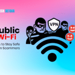 Illustration showing VPN protection against hackers on public Wi-Fi, supporting secure public Wi-Fi tips.