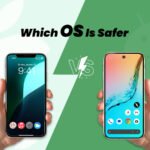 Visual comparison of Apple iOS and Android operating systems highlighting security features, encryption, and interface differences in 2025