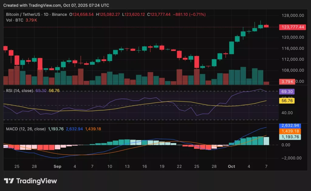 Bitcoin ETFs see second-highest inflow day as BTC price holds above $124K