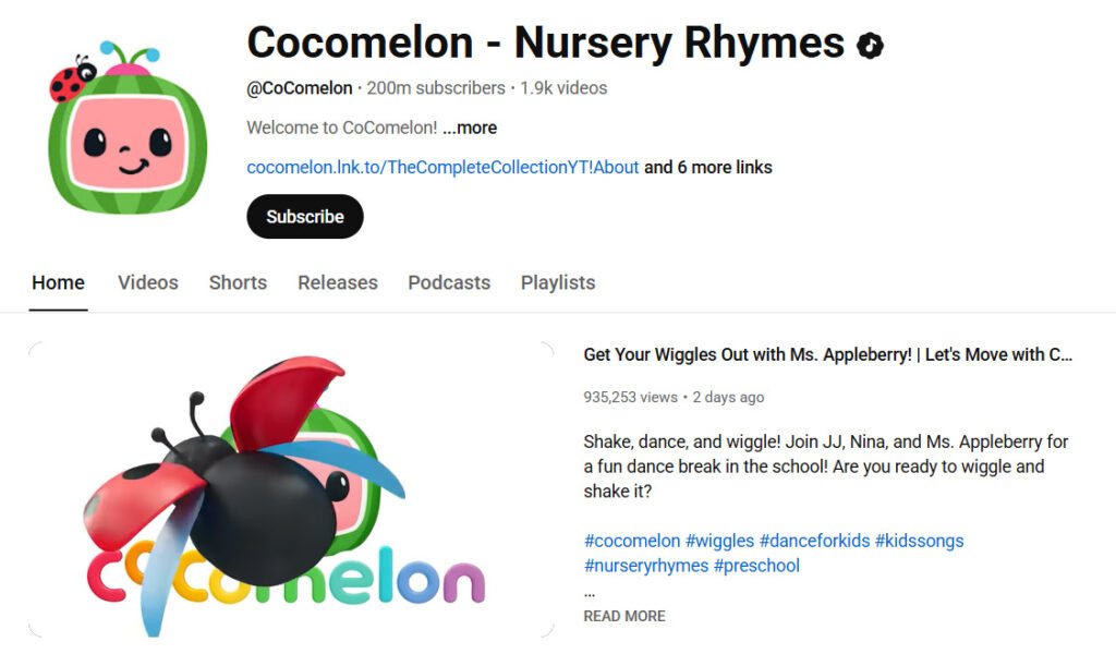 Top 10 Most Subscribed YouTube Channels in The World 2026 - Latest Data 104 Cocomelon – Nursery Rhymes