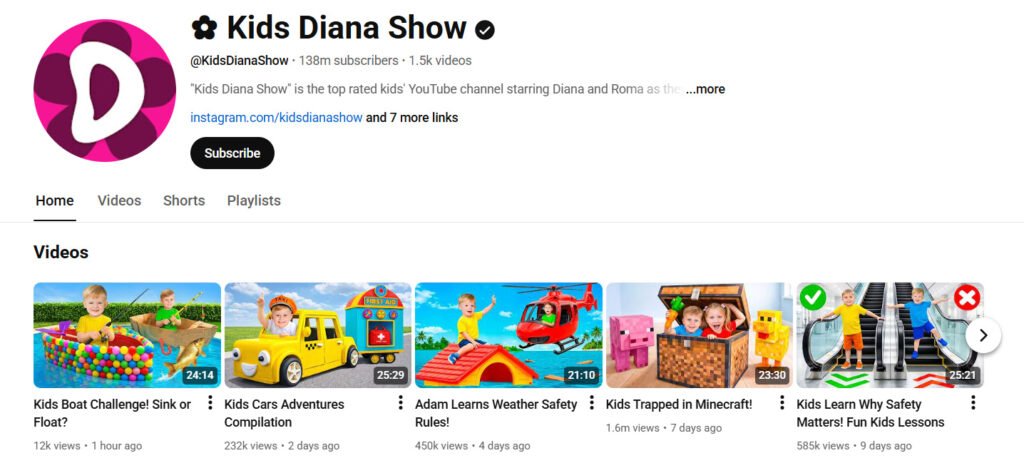 Top 10 Most Subscribed YouTube Channels in The World 2026 - Latest Data 106 Kids Diana Show