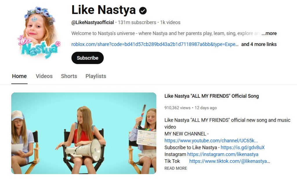 Top 10 Most Subscribed YouTube Channels in The World 2026 - Latest Data 107 Like Nastya