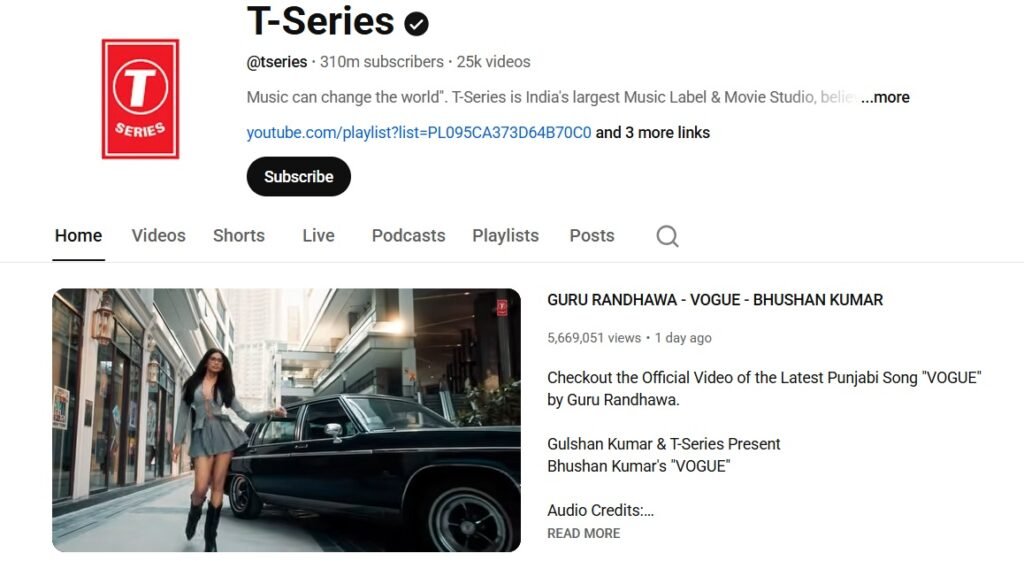 Top 10 Most Subscribed YouTube Channels in The World 2026 - Latest Data 102 T Series