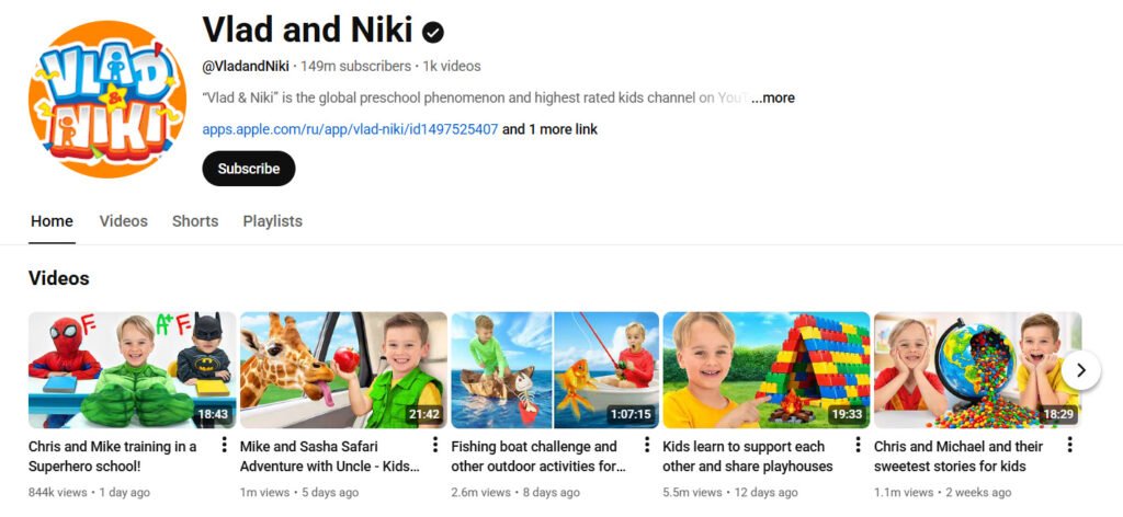 Top 10 Most Subscribed YouTube Channels in The World 2026 - Latest Data 108 Vlad and Niki